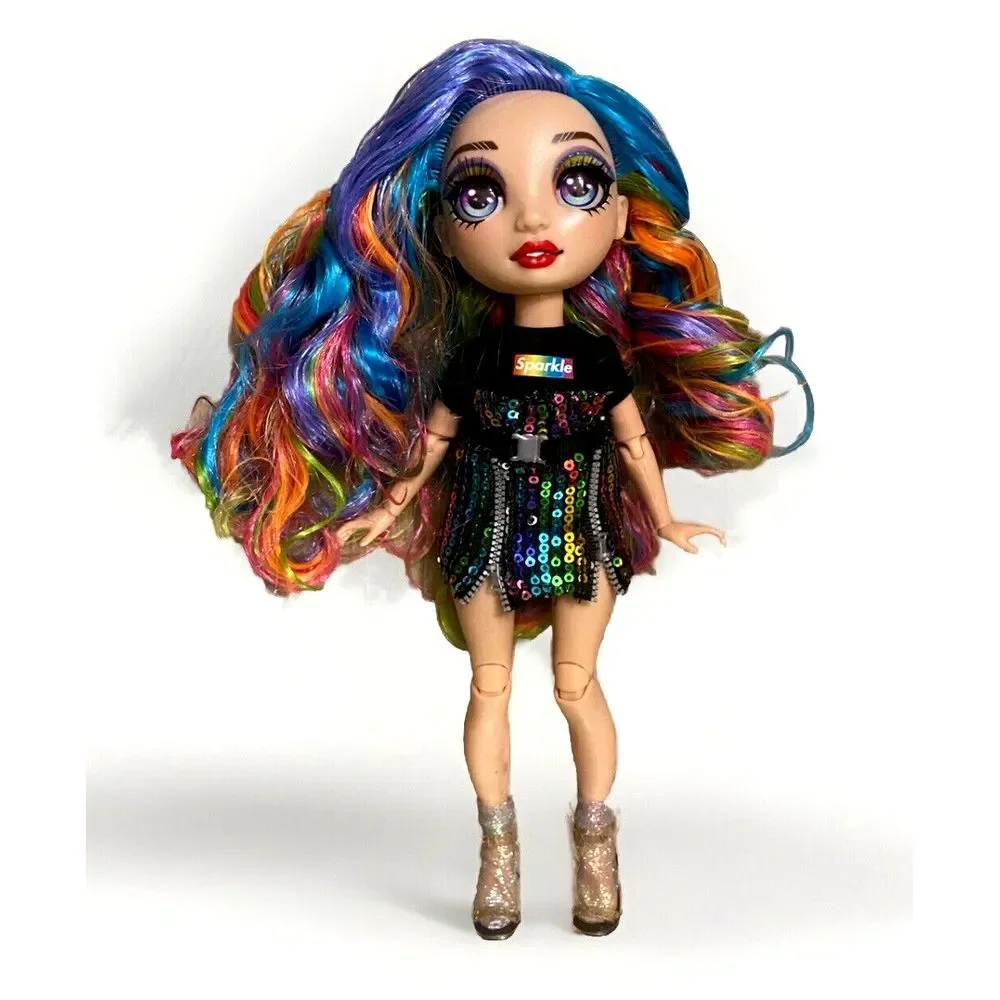 MGA Rainbow High Amaya Raine Series 2 Sparkle Rainbow Blue‎ Hair Dressed